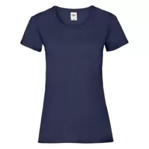 Fruit Of The Loom Ladies/Womens Lady-Fit Valueweight Short Sleeve T-Shirt (Pack Of 5) (S) (Deep Navy)