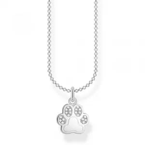 THOMAS SABO Silver Cubic Zirconia Paw Print Necklace...