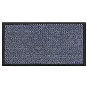 JVL Heavy Duty Commodore Backed Barrier Door Floor Mat Blue/Black 80 x 140 cm