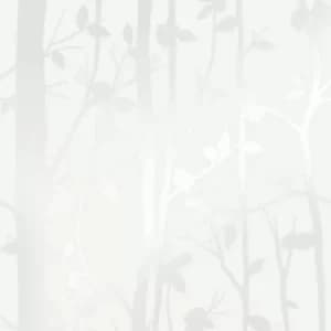 Laura Ashley Cottonwood Pearlescent White Wallpaper