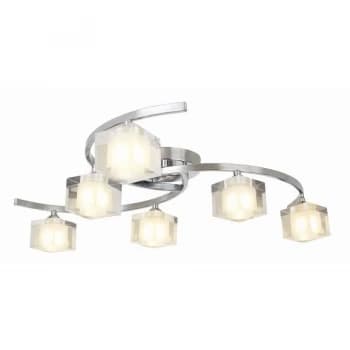 Robert Dyas Village At Home Ice 6-Bulb Ceiling Light - Chrome