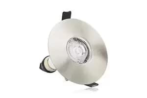 Integral Evofire IP65 Round Satin Nickel 70-100mm cutout Downlight with GU10 Holder - ILDLFR70D016