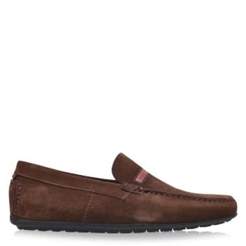 Hugo Boss Dandy Suede Moccasin Loafers Brown Size 10 Men