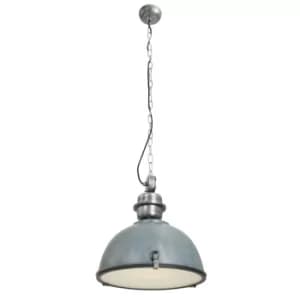 Tough Guy Dome Pendant Ceiling Lights Grey Concrete, Glass Matt, Metal