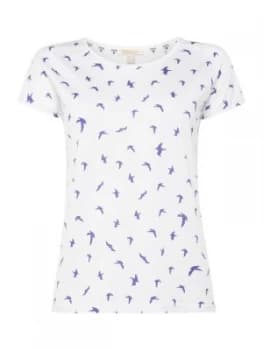 Barbour Exclusive Dunbar Short Sleeve Bird Print Tee White