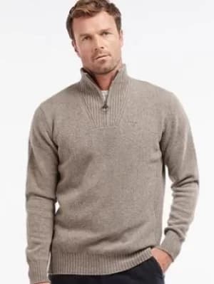 Barbour Barbour Essential Lambswool Half Zip, Stone Size XL Men