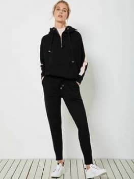 Mint Velvet Zip Hem Knitted Jogger - Black