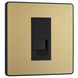 BG Evolve Brushed Brass Single Master Telephone Socket