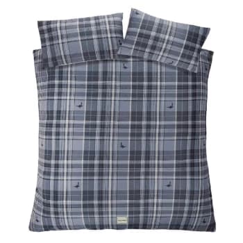 Jack Wills Mr Wills Check Duvet Set - Soft Blue