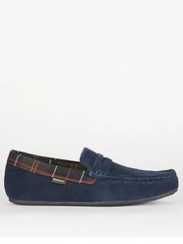Barbour Porterfield Slippers - Navy, Size 10, Men