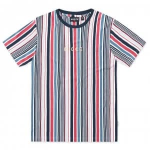 Nicce Club T-Shirt Mens - Wht/Nvy/Berry