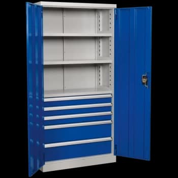 Sealey Premier Industrial Cabinet 5 Drawer Blue / Grey