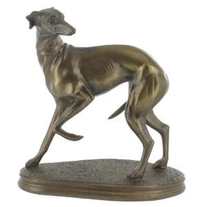 Whippet Standing Cold Cast Bronze Sculpture 19cm