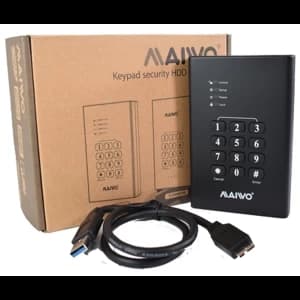 Maiwo USB3.0 2.5" Keypad Encrypted Hard Drive Enclosure - Black