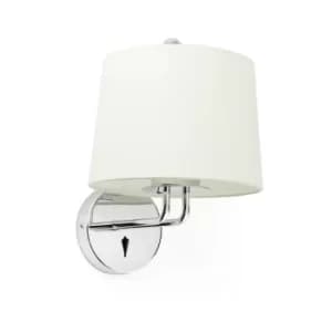 Montreal Wall Light with Shade Chrome, E27