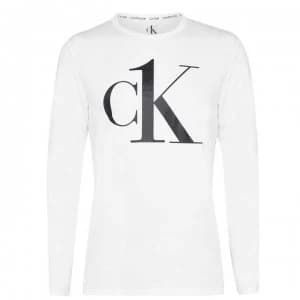 Calvin Klein Klein Long Sleeve Tee Mens - White