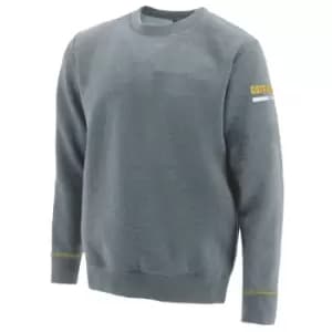 Caterpillar Essentials Unisex Crew Neck Sweater (XL) (Dark Heather)