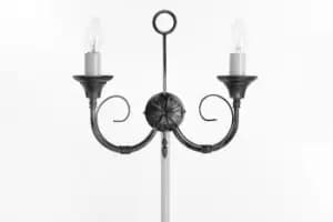 Classica 2 Light Matt Black Twin Wall Light