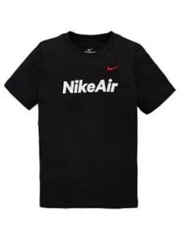 Nike Sportswear Air Older Boys T-Shirt - Black/White