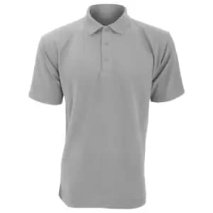 UCC 50/50 Mens Plain PiquA Short Sleeve Polo Shirt (3XL) (Heather Grey)