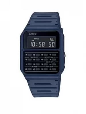 Casio Casio Vintage Calculator Ladies Watch, Blue, Women