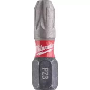 Milwaukee Shockwave Impact Duty Pozi Screwdriver Bits PZ3 25mm Pack of 2