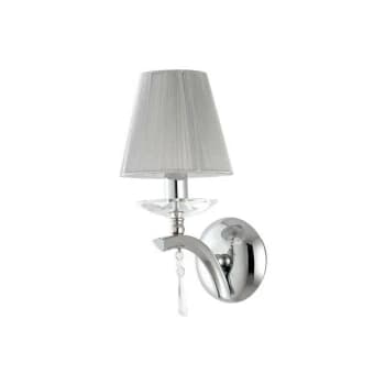 Fan Europe Lighting - Fan Europe ORCHESTRA Wall Lamp with Shade Chrome, K9 Crystals With Fabric 22x35cm