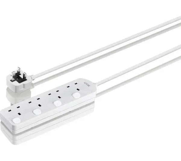 Logik L4WAY4M18 4-Socket Extension Lead 4m