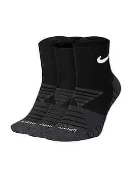 Nike Training Everyday Max Cushioned Ankle Socks Black/White Size M Men