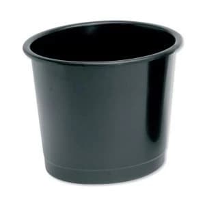 5 Star Office Waste Bin Polypropylene 14 Litre Capacity 304x254mm Black