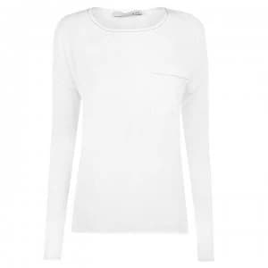 Oui Oui Long Sleeved Chest Pocket Top - 1006 Cloud