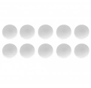 Wickes Door Knob - White Plastic 34mm Pack of 10