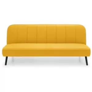 Ilford - Curved Back Sofabed Mustard Fabric Upholstered