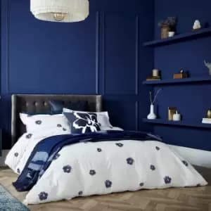 Ted Baker Magnolia Fil Coupe Duvet Cover - White - King