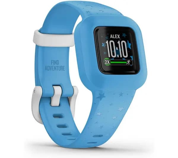 Garmin vivofit jr. 3 Kid's Activity Tracker - Stars Blue, Adjustable Band, Blue 753759263560