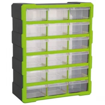 Sealey APDC18HV Cabinet Box 18 Drawer - Hi-Vis Green/Black