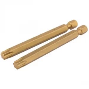 Draper Expert 10717 T40 1/4" Hex Tx Star Titanium Nitride Bit 75mm...