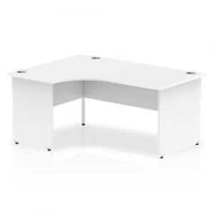 Impulse Panel End 1600 Left Hand Crescent Desk White