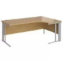 Dams International Right Hand Ergonomic Desk MCM18ERSO 1,800 x 1,200 x 725 mm