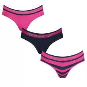 Reebok 3 Pack Bona Briefs Womens - Pink