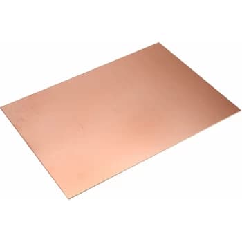 341022 Copper Clad Double Sided FR4 Fibre Glass 233.4 x 160mm - R-tech