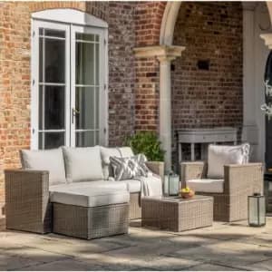 Gallery Outdoor Mileva Chaise Sofa and Chair Set Natural