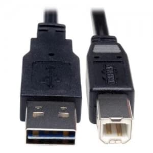 Tripp Lite Universal Reversible USB 2.0 Hi-Speed Cable (Reversible A to B M/M) 0.31 m
