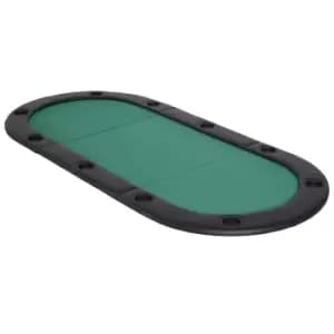 Homcom 200X90cm Foldable Poker Table Top 10 Players Blackjack Casino Cards