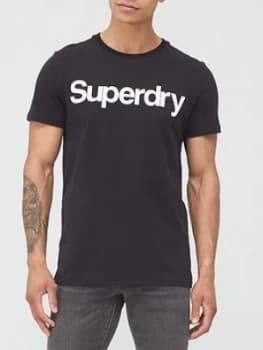 Superdry Core Logo T-Shirt - Black Size M Men