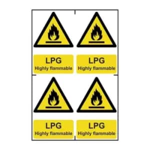LPG Highly Flammable - PVC (200 x 300mm)