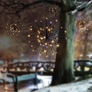 Premier Decorations Ltd 45cm 4 Piece Sparkle Ball Light - Brown