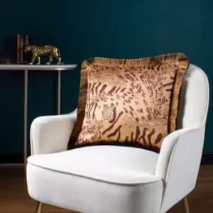 Farrah Fringed Cushion Sand, Sand / 45 x 45cm / Cover Only