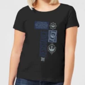 Star Wars The Resistance Black Womens T-Shirt - Black