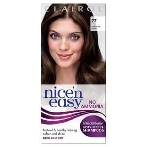 Nice n Easy No Ammonia Hair Dye Medium Ash Brown 77 Brunette
